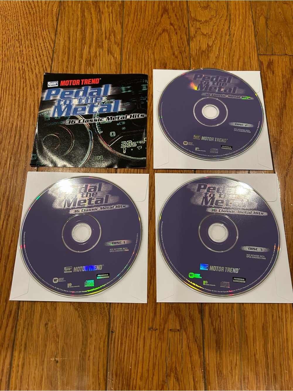 Motor Trend Pedal to the Metal 36 Classic Metal Hits 3 CD Music Album